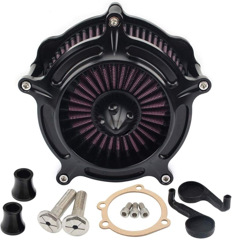 Wivplex Black Turbine Spike Air Filter for Harley Motorcycles - Image 1