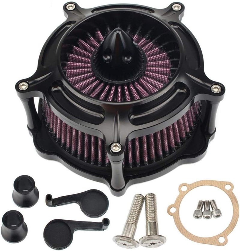 Wivplex Black Turbine Spike Air Filter for Harley Motorcycles - Image 3