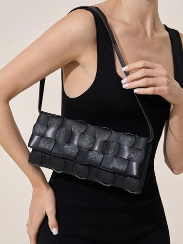 CHUNLI Trendy Woven Evening Clutch Purses for Women, PU Leather Crossbody Shoulder Purse Handbag for Women Evening, Formal Events, Wedding, Party, and Special Occasions - Image 4