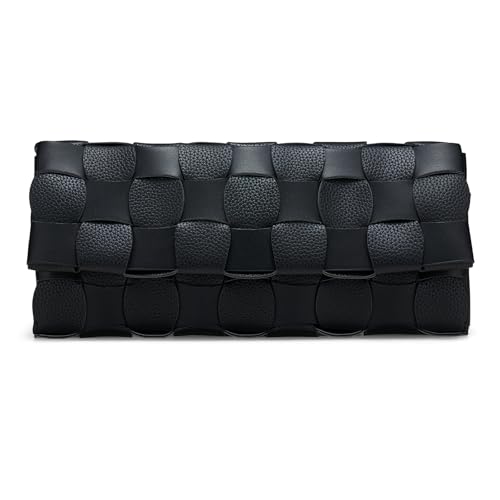 CHUNLI Trendy Woven Evening Clutch Purses for Women, PU Leather Crossbody Shoulder Purse Handbag for Women Evening, Formal Events, Wedding, Party, and Special Occasions - Image 1