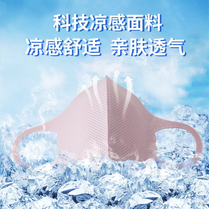Mesh Breathable Children'S Ice Silk Mask Adjustable Washable Sunscreen Eye Protection Angle Mask New - Image 5