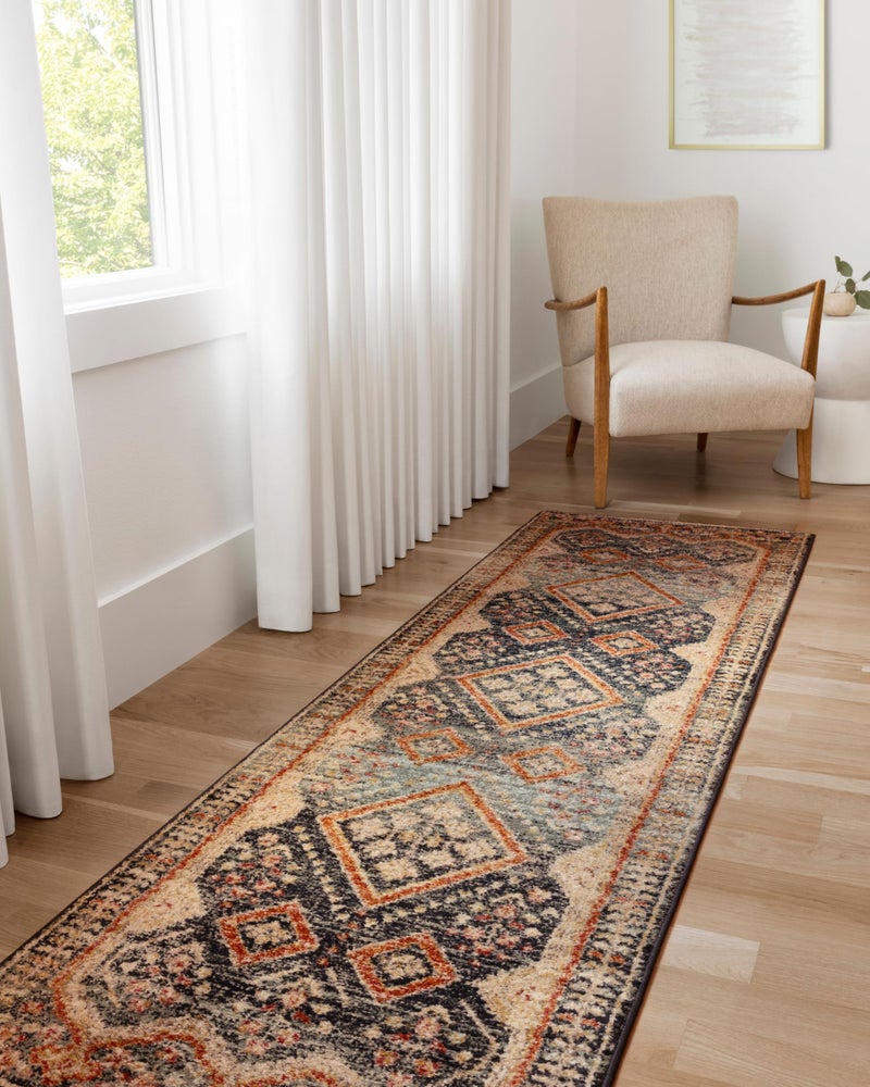 Loloi Jocelyn Collection JOC-05 Navy/Multi 6'-7" x 9'-7" .38" Thick Area Rug - Image 2