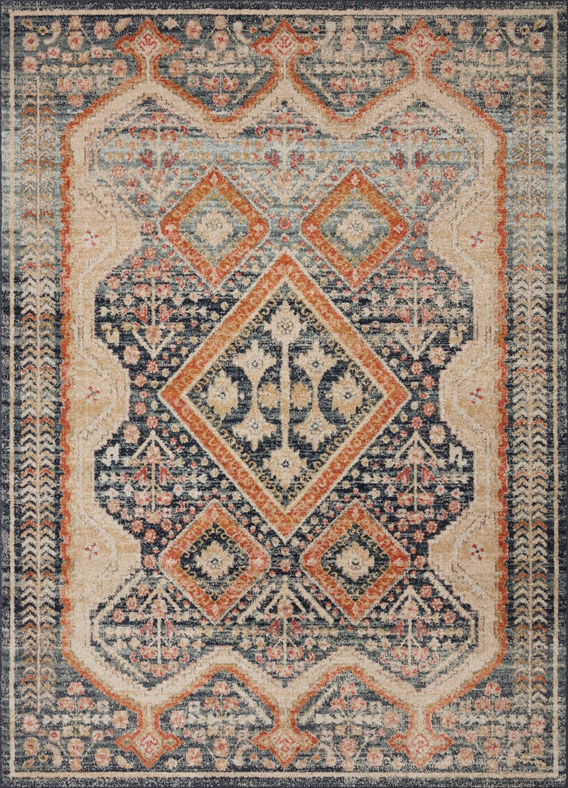 Loloi Jocelyn Collection JOC-05 Navy/Multi 6'-7" x 9'-7" .38" Thick Area Rug - Image 3