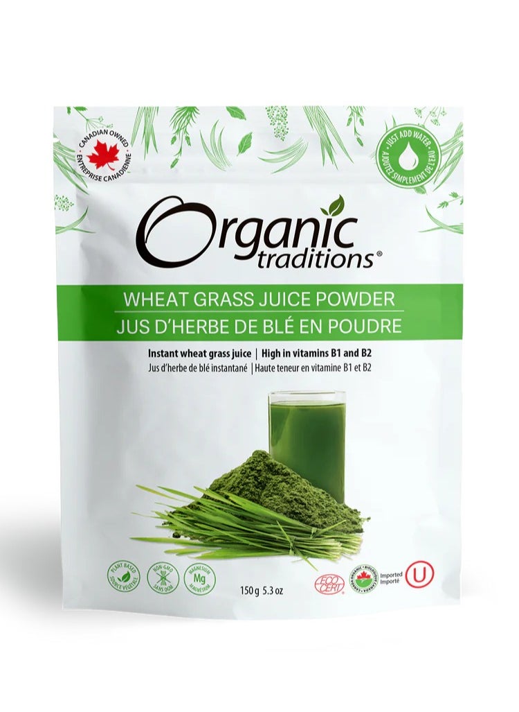 Organic Traditions Wheatgrass Juice Powder 150G : 01240  - Image 1