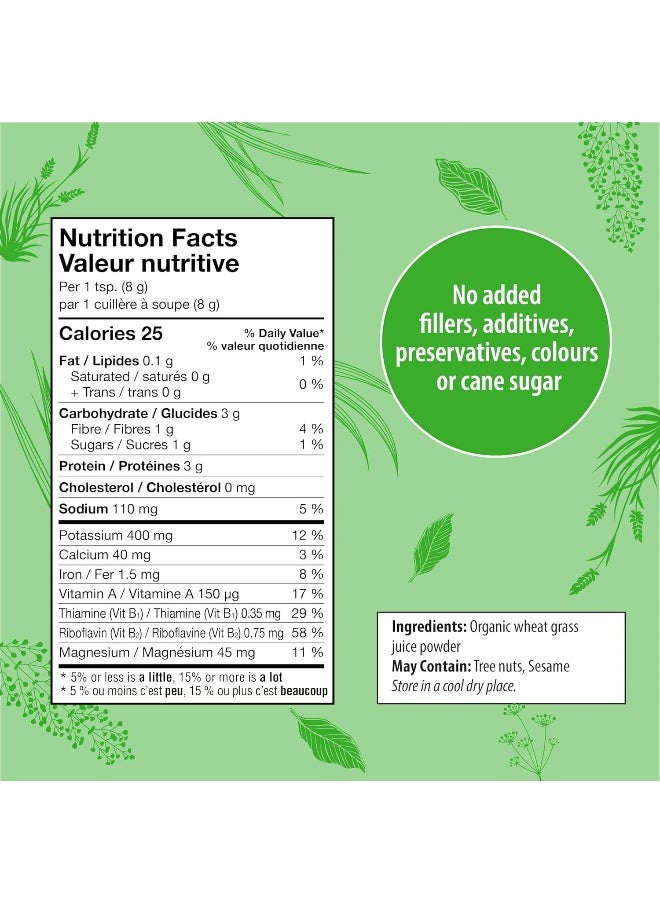Organic Traditions Wheatgrass Juice Powder 150G : 01240  - Image 5