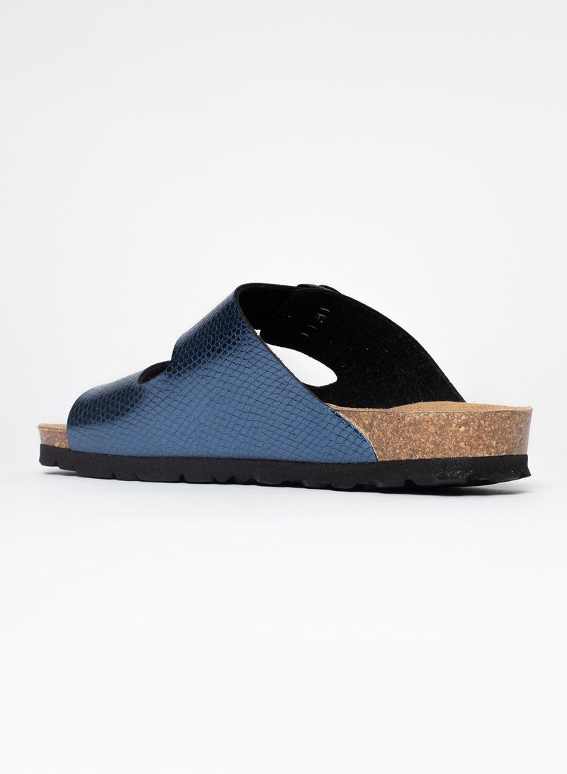BAYTON Atlas Blue Flat Sandals - Image 4