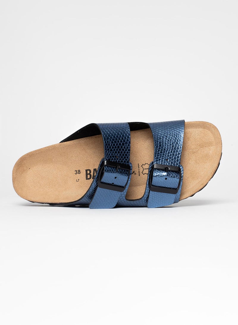 BAYTON Atlas Blue Flat Sandals - Image 3