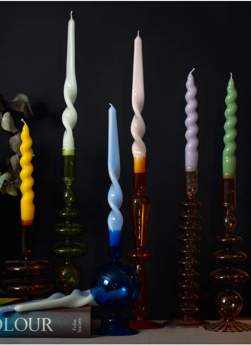 مايجن Twisted Taper Candle - Leaf Green