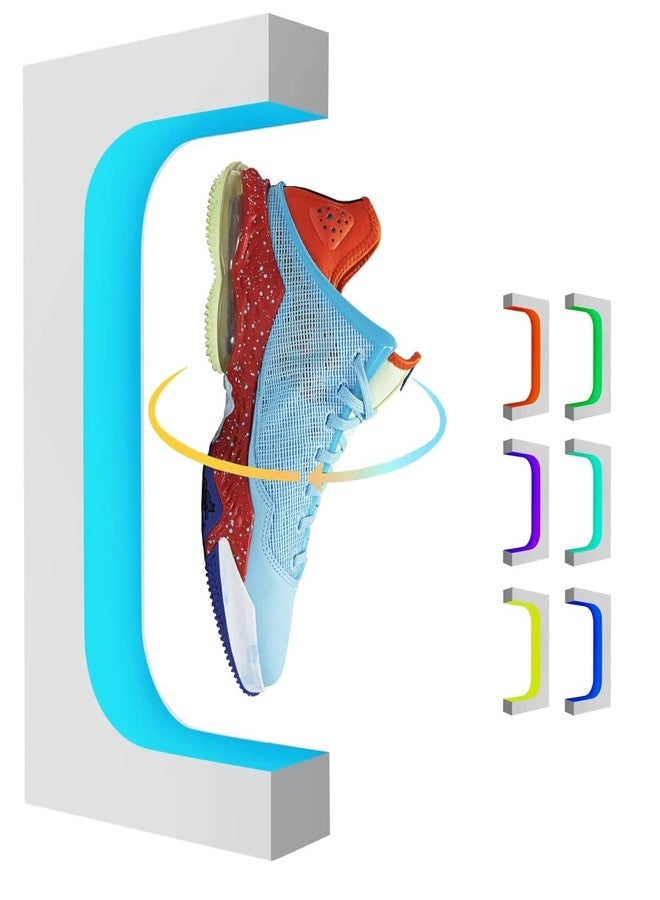 UVEHAS Magnetic Levitating Shoe Display Stand Floating Sneaker Rack with LED Light Rotation Magnetic Levitation Holder Stand for Shoes Collectors Shoe Store Show Home Decoration - Image 1