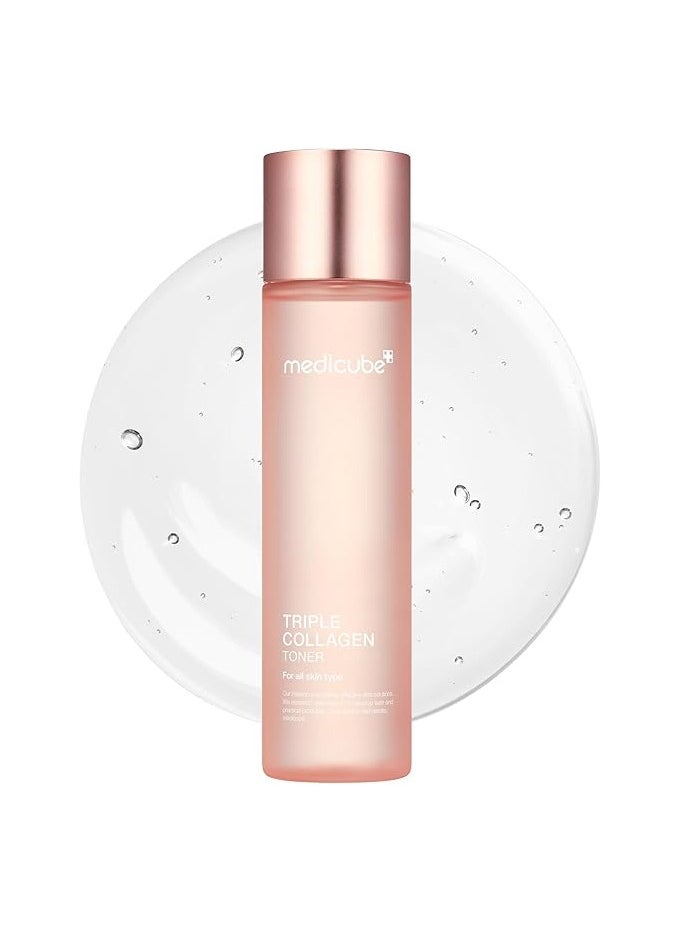 Medicube medicube Triple Collagen Toner - Hydrolyzed, Atelo, & Soluble Collagen for Deep Hydration & Plump Skin - Fast-Absorbing Formula for All-Day Suppleness, Korean Skincare (4.73 fl.oz.)  - Image 1