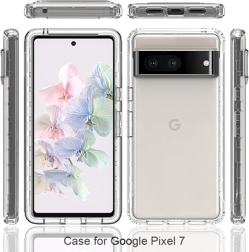زيني غطاء لهاتف Google Pixel 7، حماية صدمات 360 درجة مع حماية شاملة وواقي شاشة مدمج، غطاء خارجي متين بإطار، كريستال - Image 2