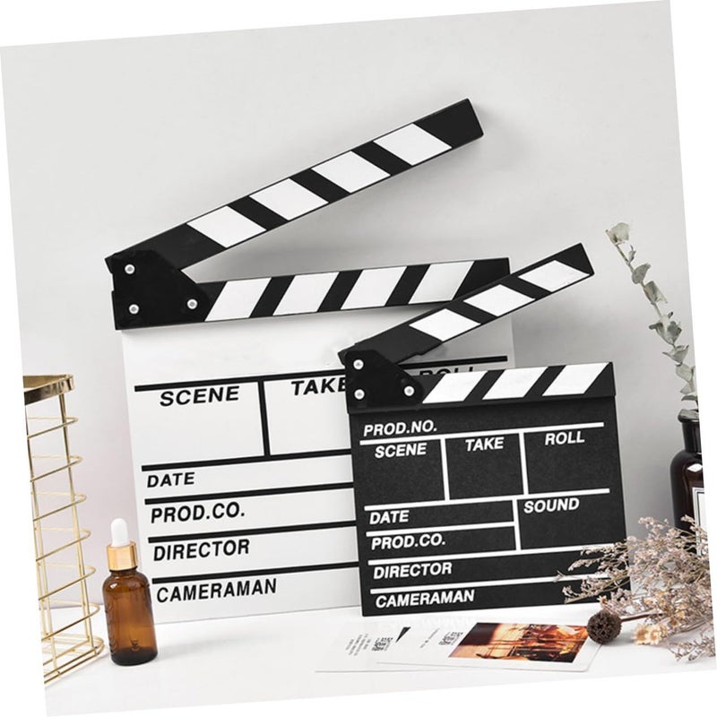 لوح التصفيق الخشبي الأسود لتصوير الفيديو وإنتاج الأفلام السينمائية - Image 5