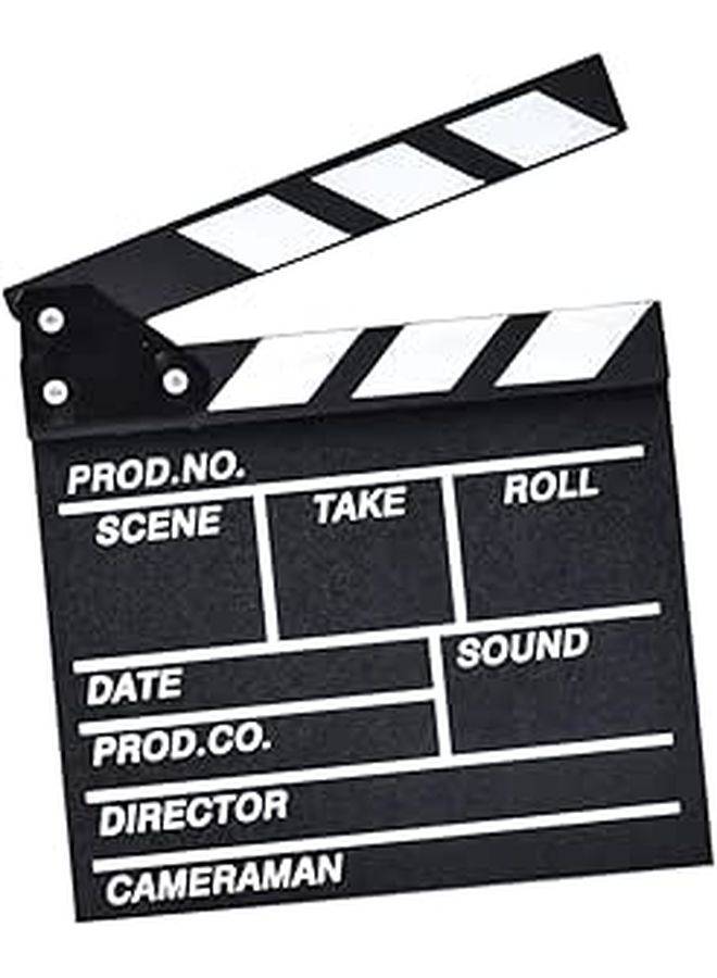 لوح التصفيق الخشبي الأسود لتصوير الفيديو وإنتاج الأفلام السينمائية - Image 1