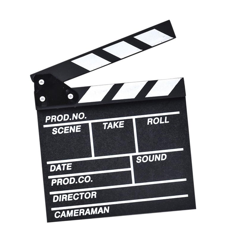 لوح التصفيق الخشبي الأسود لتصوير الفيديو وإنتاج الأفلام السينمائية - Image 2