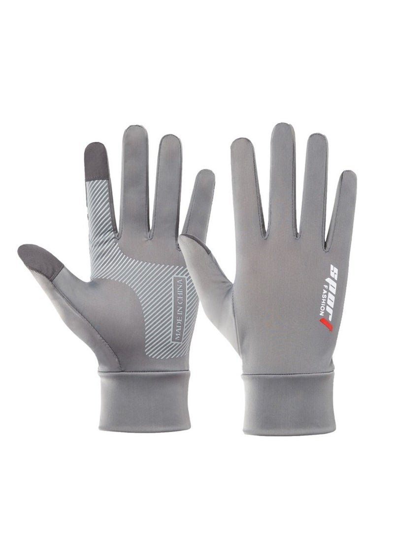 SPORT Ice Silk Non-Slip Thin Anti-UV Protection Gloves for Outdoor Sports Driving Riding - Image 1
