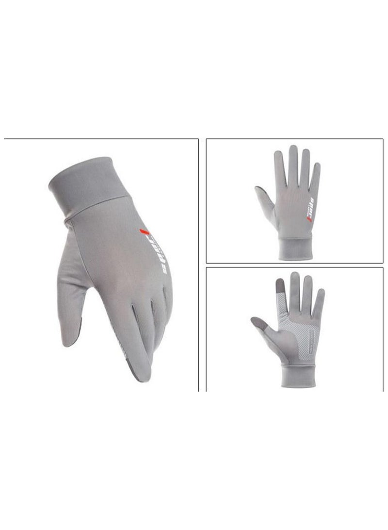 SPORT Ice Silk Non-Slip Thin Anti-UV Protection Gloves for Outdoor Sports Driving Riding - Image 2