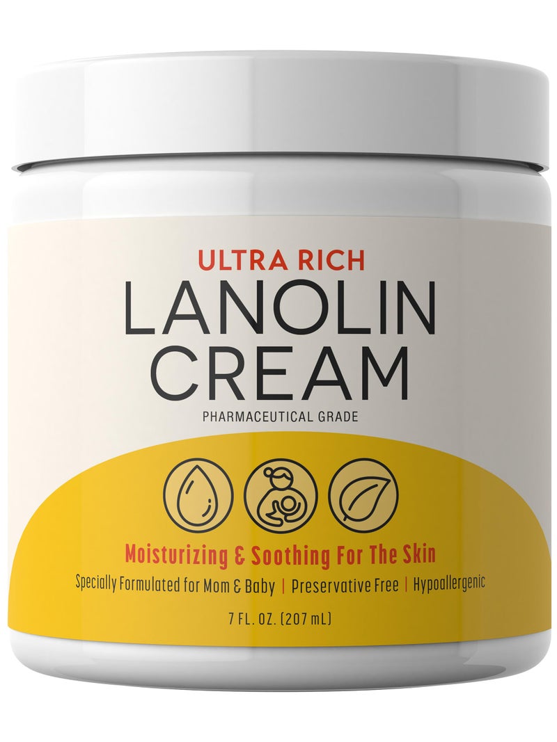 Sundance Lanolin Cream | 7 Fluid Ounces | Ultra Rich Pharmaceutical Grade | Hypoallergenic Supplement - Image 1