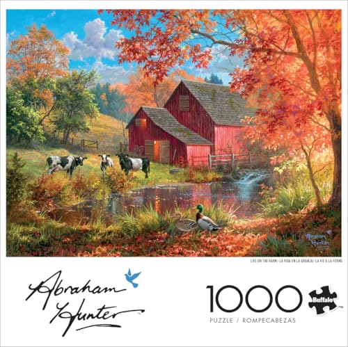 Buffalo Games Life on The Farm Abraham Hunter 1000 Piece Autumn Jigsaw Puzzle Colorful Fall Puzzles for Adults Beautiful Seasonal Artwork and Hours of Relaxing Fun - Image 5