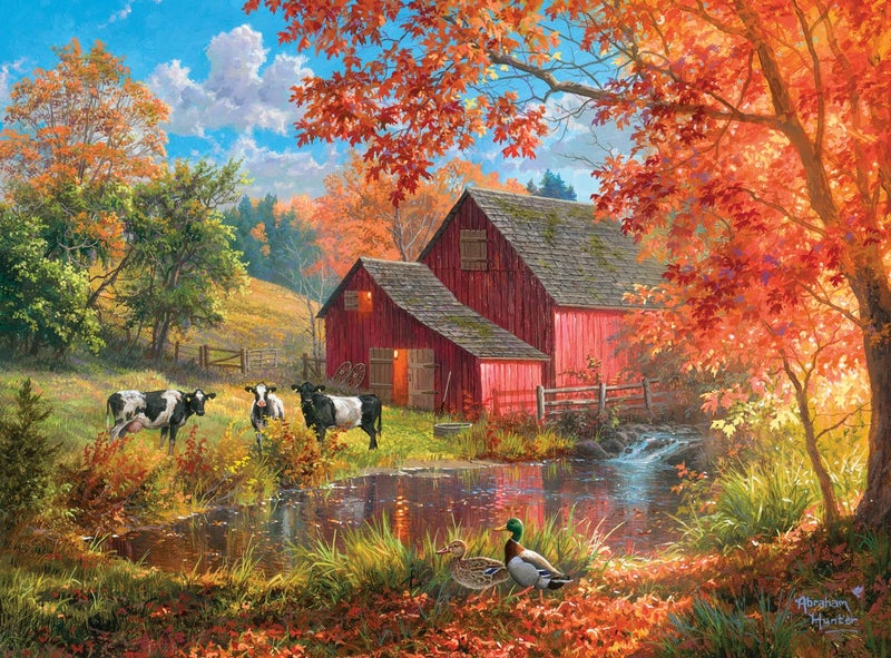 Buffalo Games Life on The Farm Abraham Hunter 1000 Piece Autumn Jigsaw Puzzle Colorful Fall Puzzles for Adults Beautiful Seasonal Artwork and Hours of Relaxing Fun - Image 3