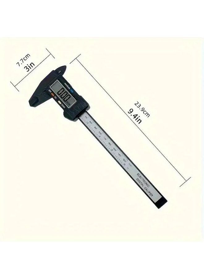 Black Digital Caliper with LCD Screen 0 01 Inch 0 2mm Accuracy for DIY Engineering - Image 1