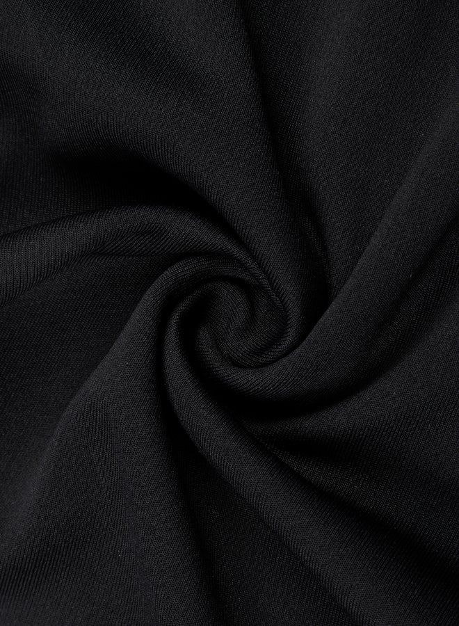 Technosport Black Solid Shorts with Side Pocket - Image 4