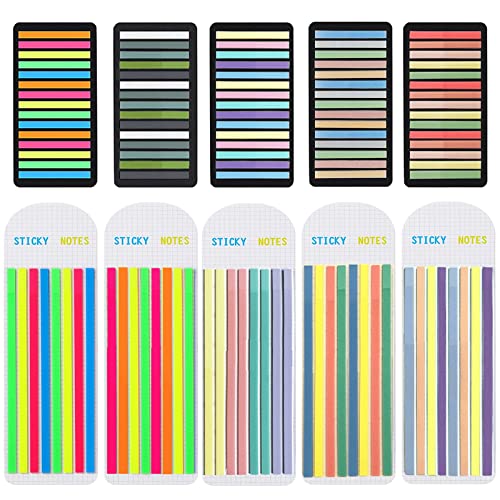Potanro Sticky Tabs 2300 Pcs Translucent Sticky Tabs 10 Sheets Highlighter Book Tape Long Highlighting Sticky Tabs for Annotating Books, Aesthetic Office Suppliesbook for Annotating Books - Image 1
