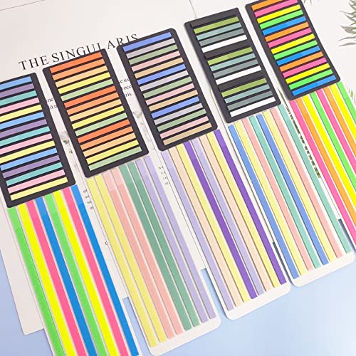 Potanro Sticky Tabs 2300 Pcs Translucent Sticky Tabs 10 Sheets Highlighter Book Tape Long Highlighting Sticky Tabs for Annotating Books, Aesthetic Office Suppliesbook for Annotating Books - Image 5