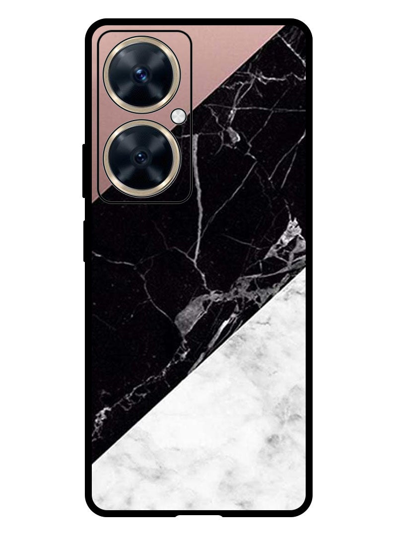 Theodor Protective Case Anti Scratch Shock Proof Bumper Cover For Huawei Nova 11i Hite & Black Marble Top Is Plain - Image 1