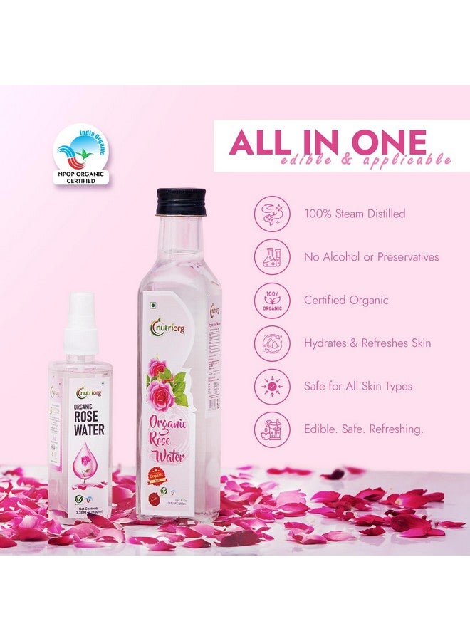Nutriorg Organic Rose Water 750 ml (Pack of 3) - Image 5