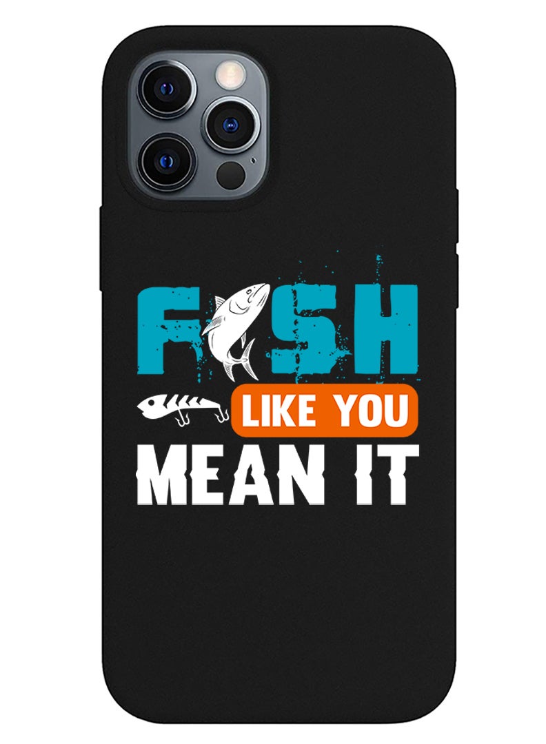 Theodor Protective Slim Fit Case Liquid Silicone Cover with Full Body Protection Anti-Scratch Shockproof Case For iPhone 12 Pro Black  - FORZA355 Good time copy  - Image 1