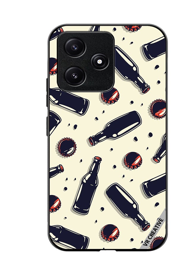 VR CREATIVE Protective Case Cover For Xiaomi Poco M6 Pro 5G Wine Bottles Design  Multicolour - Image 1