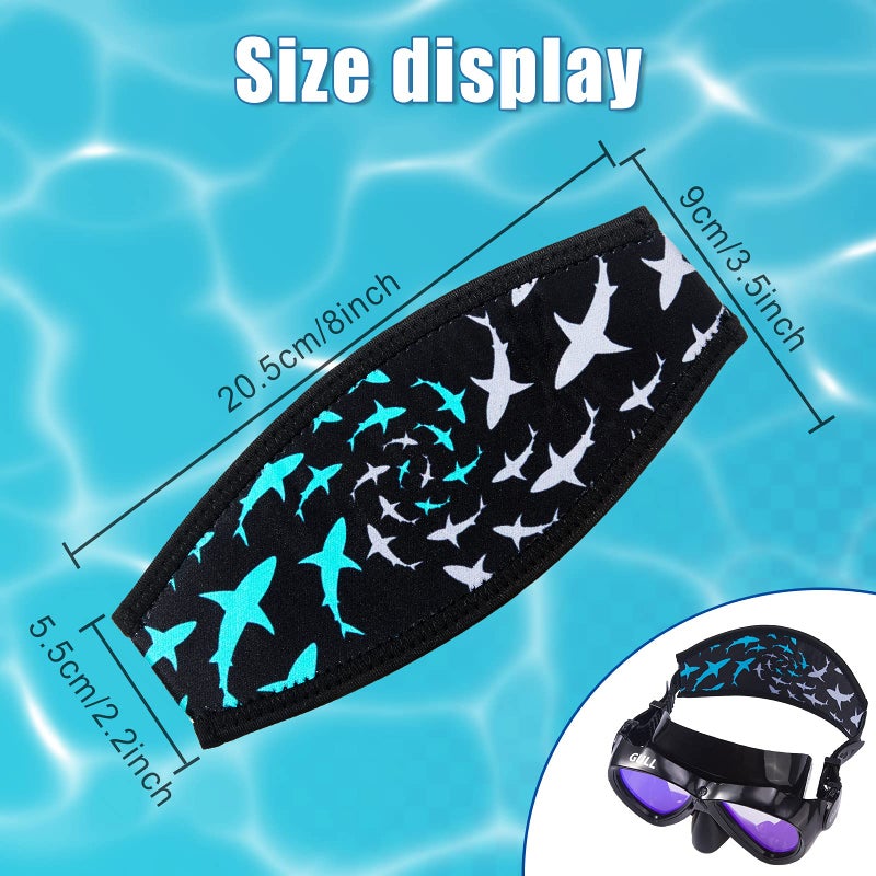 Frienda 4 Pieces Diving Mask Slap Straps Cover Neoprene Swimming Waterproof Dive and Snorkel Mask Strap for Men and Women Water Sports - Image 2