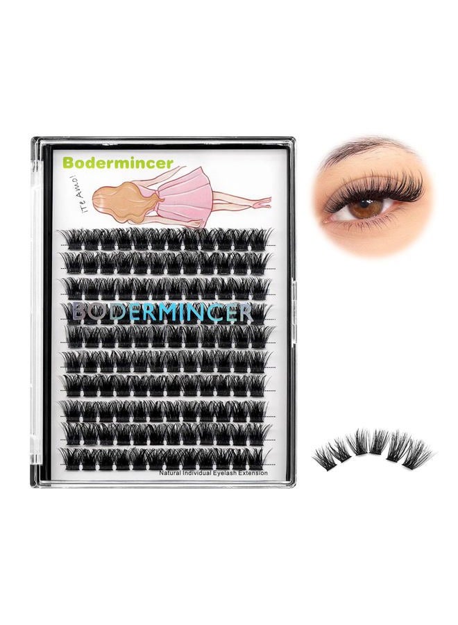 Bodermincer 120 Clusters/box Segmented 3D Effect Glue Bonded Cluster Eyelashes Individual Eyelash Extension Eyelashes Bunches False Eyelashes Home Eyelash Extension (14MM) - Image 5