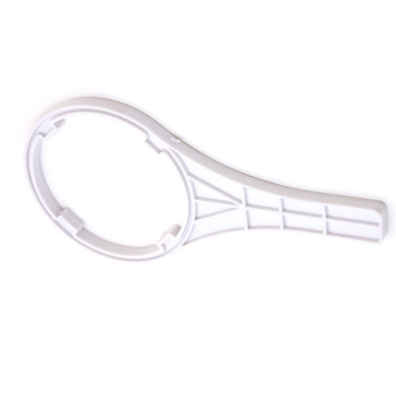 RiverSoft PreRO-10-STR Semi-transparent RO prefilter housing with inbuilt mounting clamp, spun cartridge and wrench key (PP, white, 4 Spun Cartridge) - Image 5