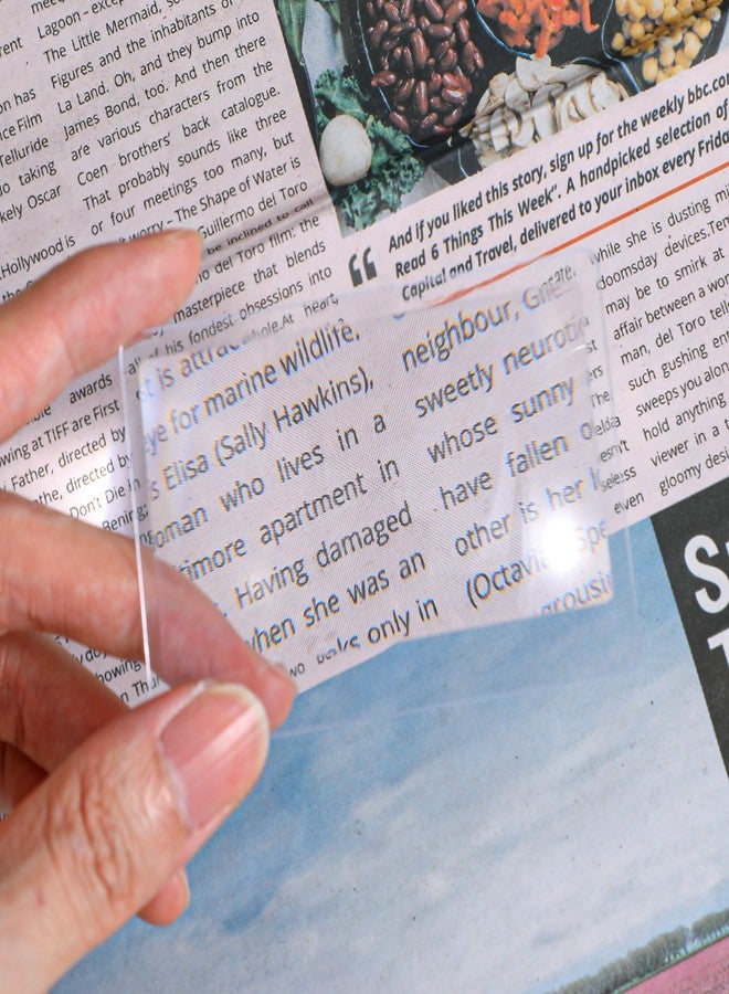 AojSup 200 Pcs Thin Fresnel Lens, Credit Card Size Pocket Magnifier, Kid Magnifying Lens Portable Magnifying Lens for Reading for Reading and Fire Starting - Image 4