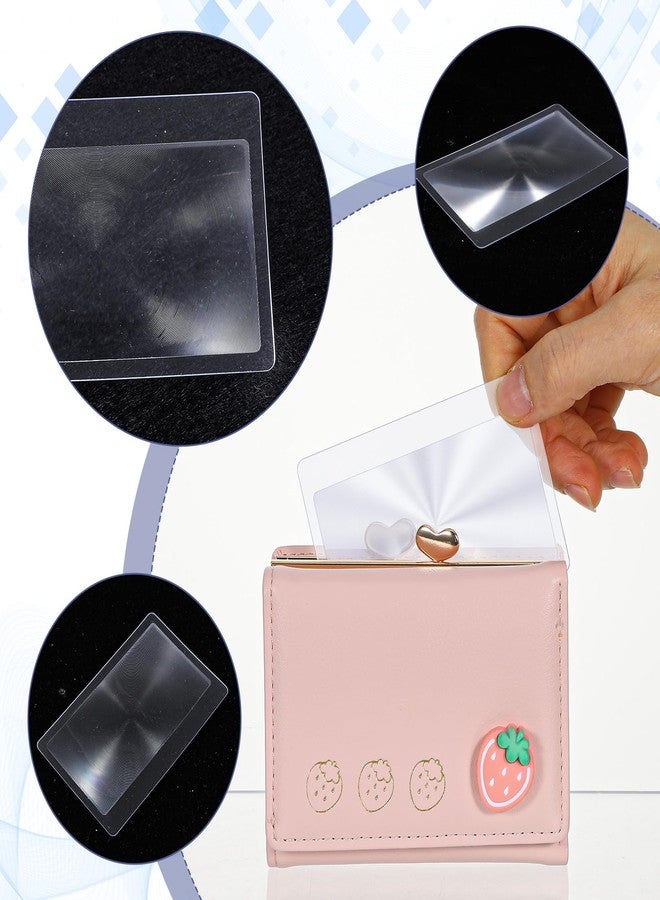 AojSup 200 Pcs Thin Fresnel Lens, Credit Card Size Pocket Magnifier, Kid Magnifying Lens Portable Magnifying Lens for Reading for Reading and Fire Starting - Image 3
