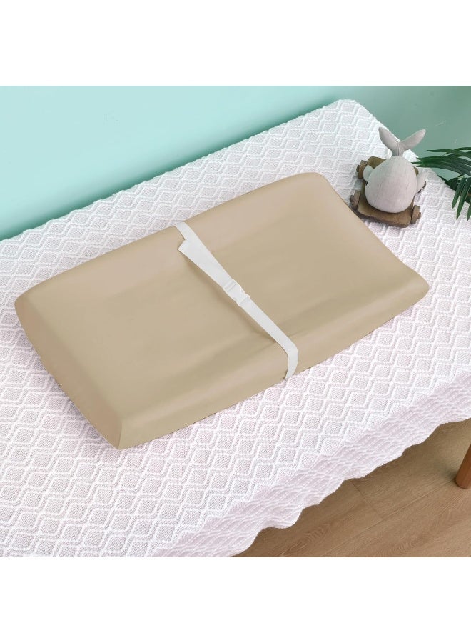 david's kids david's Kids 3 Pack Changing Pad Cover Set, Ultra Soft Breathable Cozy Microfiber Diaper Change Table Sheets for Baby Girls, Fit Most Changing Pads, White & Grey & Khaki - Image 2