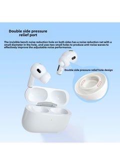 Generic Suitable For Apple Airpods Pro Ear Cap 1 Generation 2 Generation Earphone Cover Silicone Cover Integrated Dust-proof Net Noise Reduction Earplugs-Specifications:With Noise Reduction Hole  White - One Small Size  - Image 4