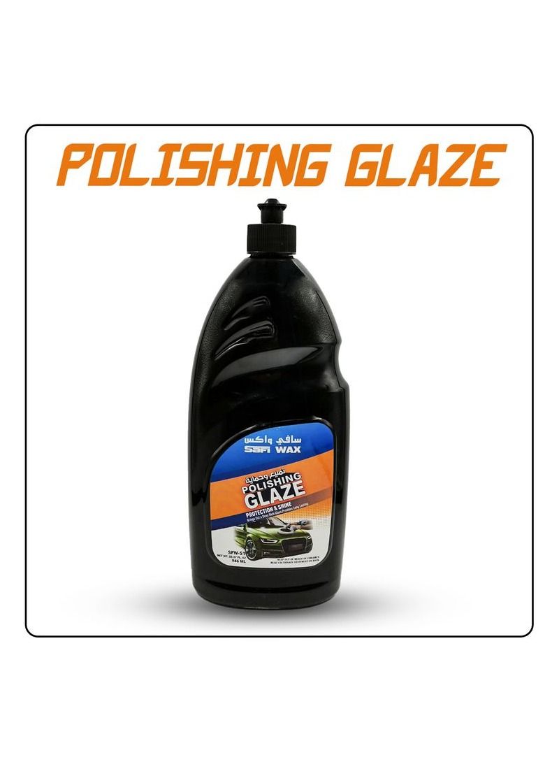 Safi WAX SAFI WAX SFW51 - Protection And Shine For Car Paint Polishing Glaze, Car Polishing Glaze 946ml - Image 1