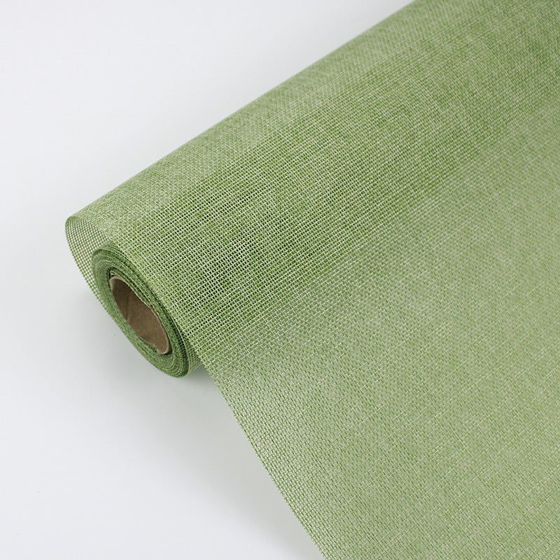 Linen Colored Linen Rolls, Flower Packaging, Bouquet Packaging Net Materials, Kindergarten Decoration, Pastoral Style Linen Rolls - Image 1