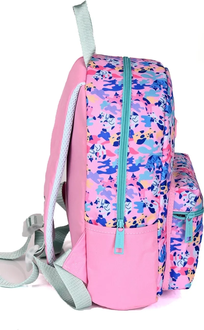 موغل 7754 Cat 2 Compartment Kindergarten Backpack Pink