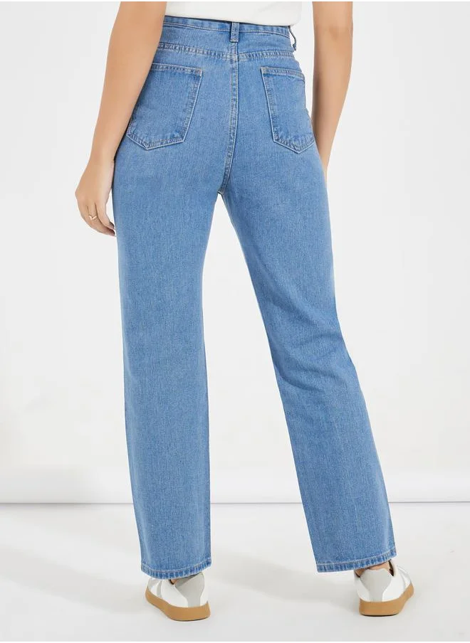 Styli Basic Straight Fit Ankle Length Jeans