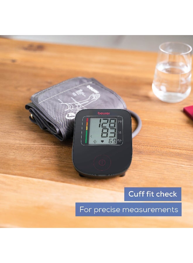 Beurer BM 23 Limited Edition Upper Arm Blood Pressure Monitor – Arrhythmia Detection | Cuff-Fit Guidance | Scan & Save to HealthManager Pro App | Colour Risk Scale - Black - Image 4