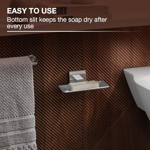 Kohler Soap Dish,SS304 Stainless Steel, 2 Years Warranty, Brushed Steel Finish, 12.3cm x 12.15cm x 4.65cm LBH, Easy to use Ergonomic Design, 23kg Load Bearing Capacity - Image 3