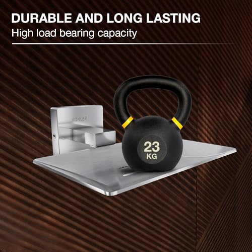 Kohler Soap Dish,SS304 Stainless Steel, 2 Years Warranty, Brushed Steel Finish, 12.3cm x 12.15cm x 4.65cm LBH, Easy to use Ergonomic Design, 23kg Load Bearing Capacity - Image 4