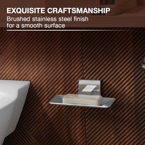 Kohler Soap Dish,SS304 Stainless Steel, 2 Years Warranty, Brushed Steel Finish, 12.3cm x 12.15cm x 4.65cm LBH, Easy to use Ergonomic Design, 23kg Load Bearing Capacity - Image 2