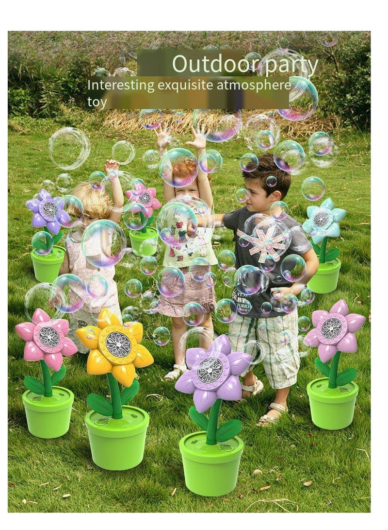 SYOSI Sunflower Bubble Machine with Lights for Kids 20000+ Bubbles Automatic Bubble Maker Kids Toys for Children Outdoor Toys Summer Toys Birthday Wedding Gifts - Image 4