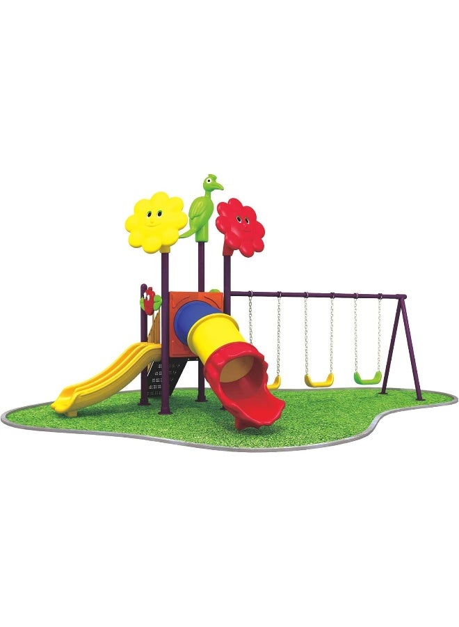 Rainbow Toys RBW TOYS Latest Design Play Sets & Playground Equipment All In One slide for kids and swings for kids toys. Play-Ground Toys Area Size 630x430x330cm. - Image 2