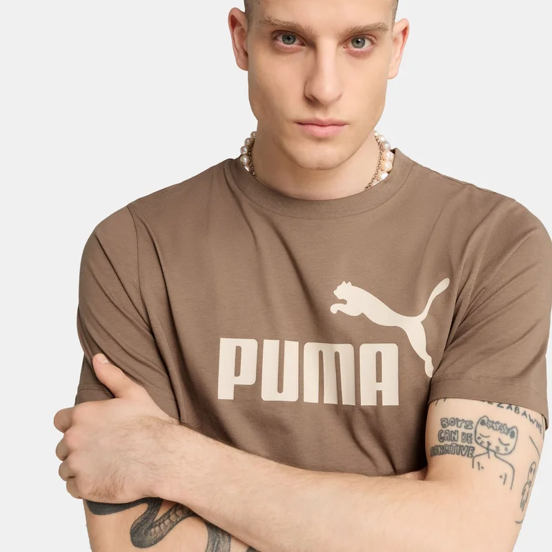 PUMA Beige Men's Essentials No. 1 Logo T-Shirt for Men | Best Price UAE