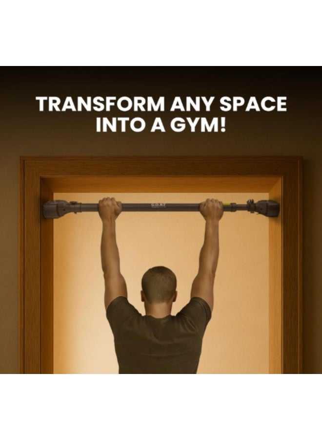 جوت  عقلة رياضية للباب من G.O.A.T | فولاذ | مانعة للانزلاق | تتحمل وزن أقصى 120 كجم | متينة | أسود - Image 2